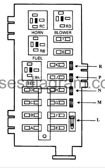 Fuses and relay Ford E